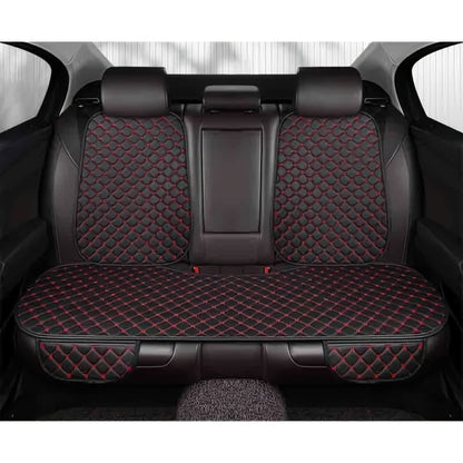 Car Seat Cover Rear Bench Protector with Source-Listed Water-Resistant Surface in Black or Red