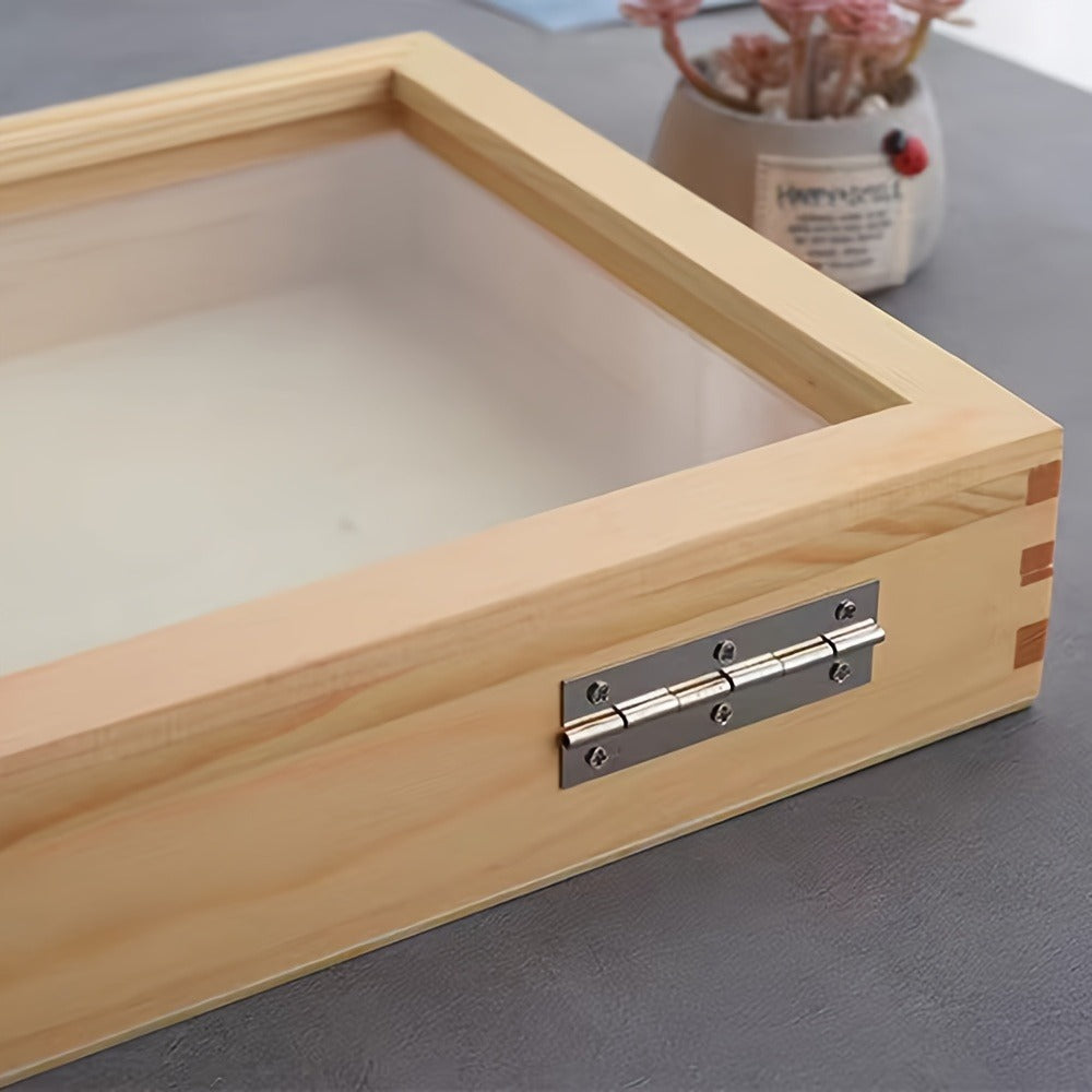 Jewelry Box, Wooden Drawer Display Organizer with Acrylic Window and Buckle Lock in One- or Two-Piece Sets