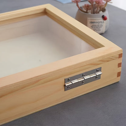 Jewelry Box, Wooden Drawer Display Organizer with Acrylic Window and Buckle Lock in One- or Two-Piece Sets