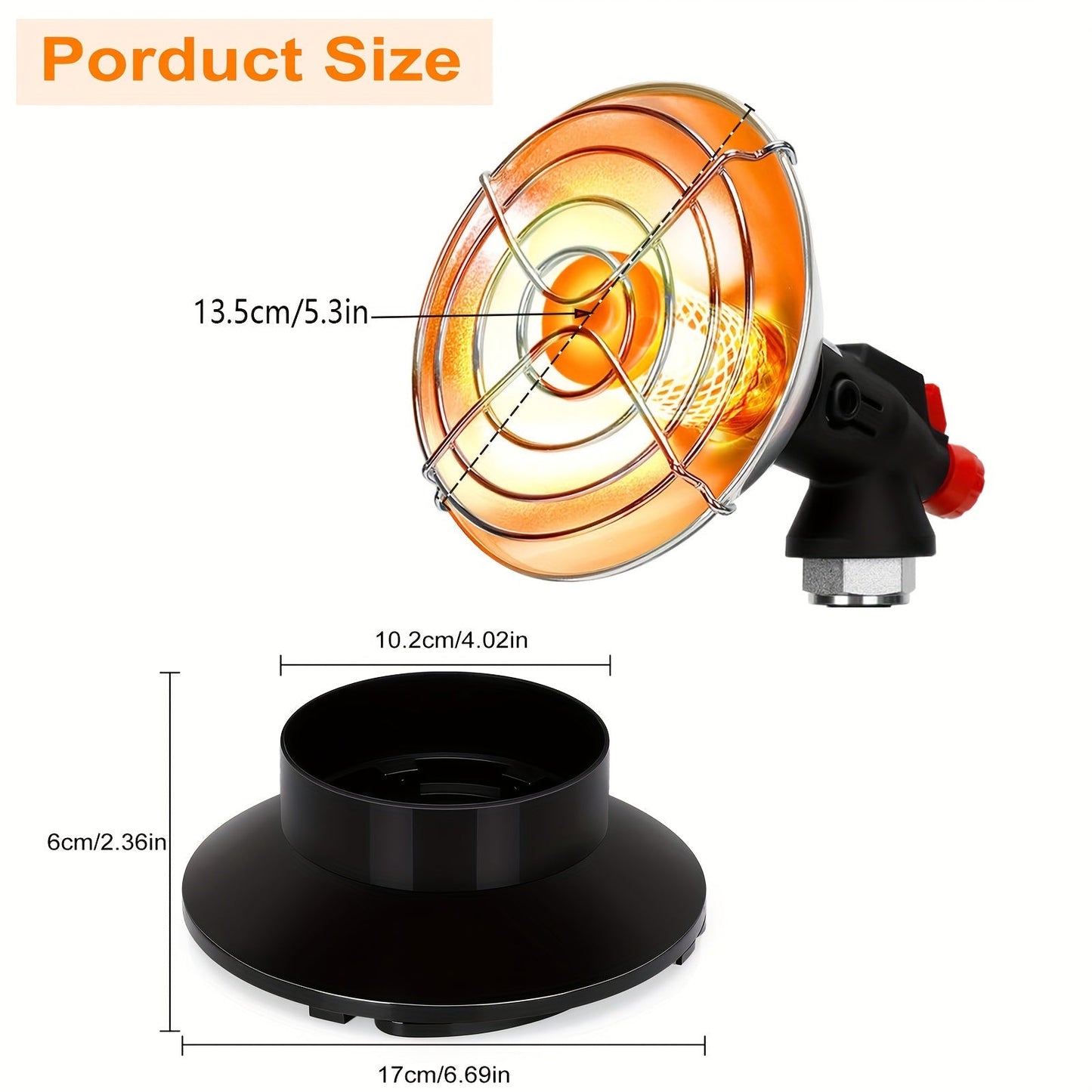 Propane Heater, Portable Camping Tent Ice Fishing Hunting Patio Garage for Garden, Patio and Yard Use