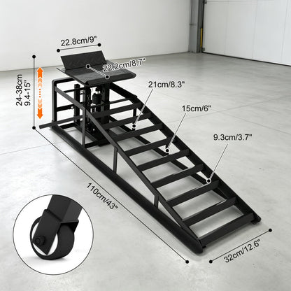 Hydraulic Car Ramps 2-Pack 5T High Lift Vehicle Wheel Ramps for Oil Change Tire Service for Entryways, Bedrooms and Living Spaces