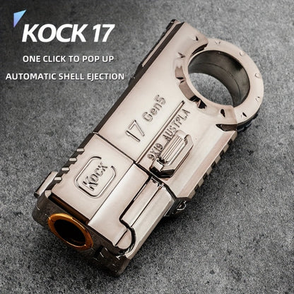 Alloy Finger Pistol Fidget Toy, One-Touch Cartridge Ejecting Stress Desk Toy, Cool EDC Novelty Gift for Adults Men Teens