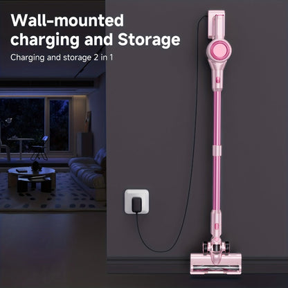 Cordless Vacuum Cleaner 55KPa 8-in-1 Stick Vacuum with LED Light 180° Swivel Wireless for Entryways, Bedrooms and Living Spaces