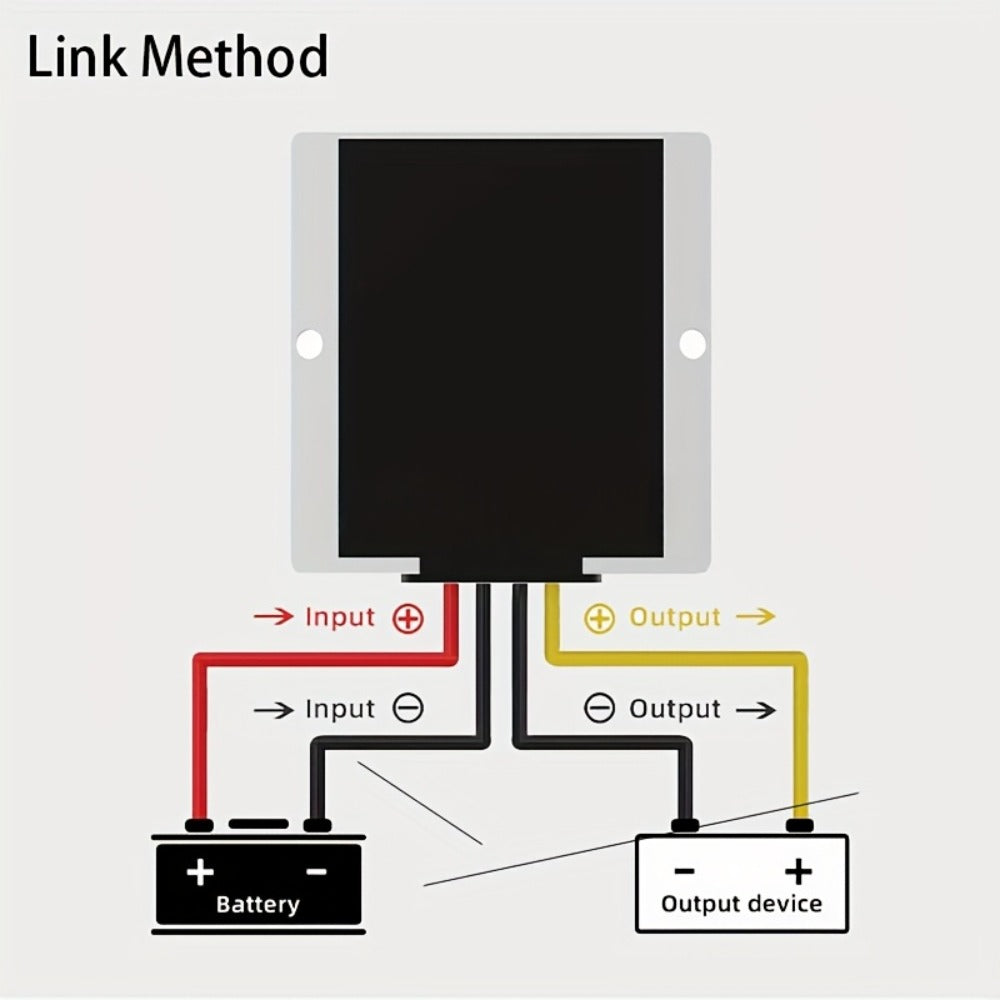 DC Step Down Converter 24V 36V 48V to 12V - High Efficiency Voltage Reducer, Durable Aluminum Housing