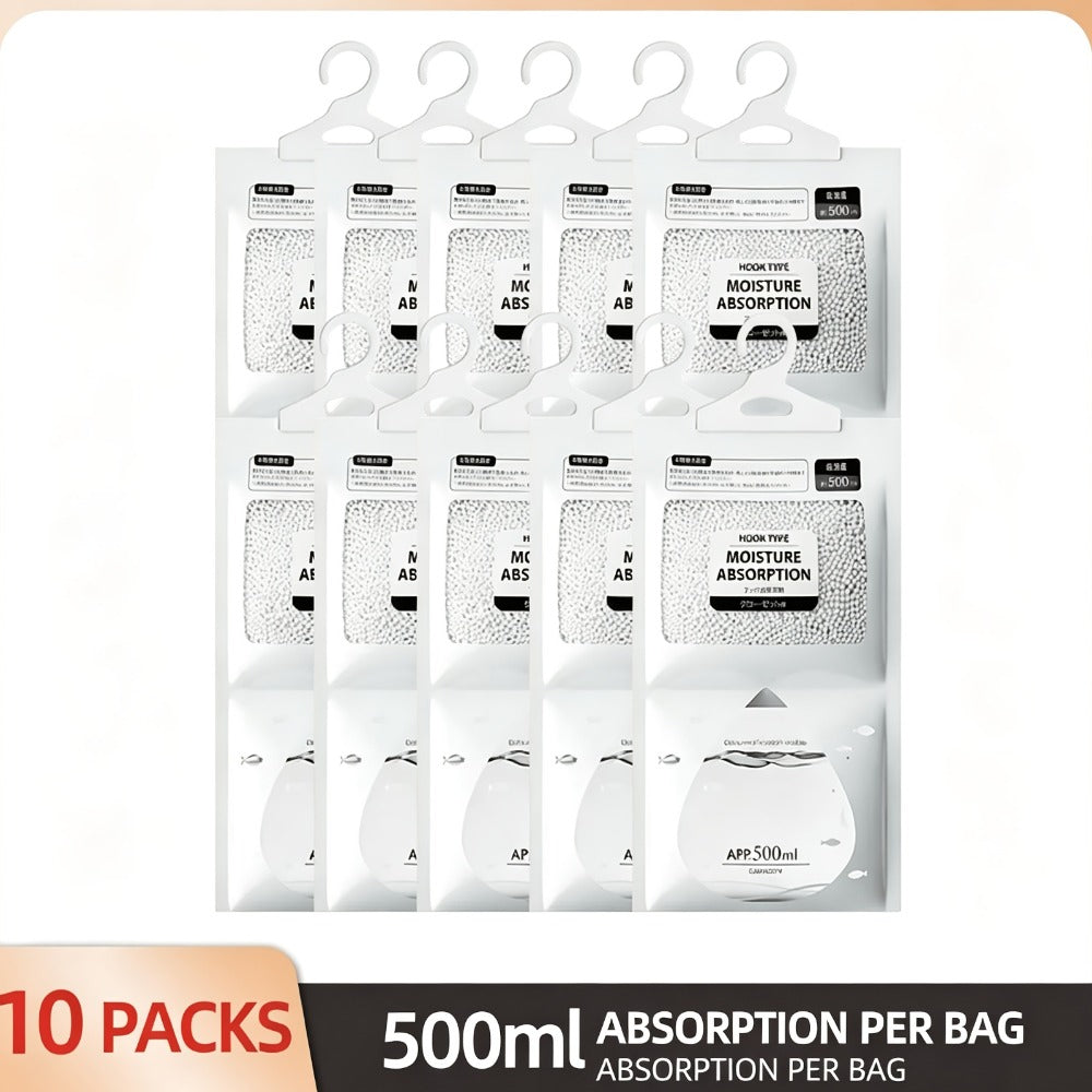 Moisture Absorber Bags 20 Pack Hanging Dehumidifier Bags 90-Day Power-Free Reusable Damp for Entryways, Bedrooms and Living Spaces