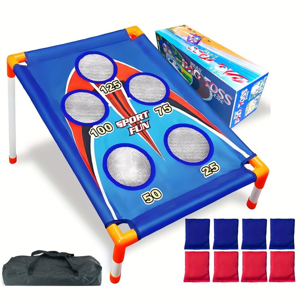Bean Bag Toss Game Set – 5-Hole Scoring Board, 8 Bean Bags & Carry Bag | Outdoor Indoor Fun for Kids & Adults | Camping Parties Beach