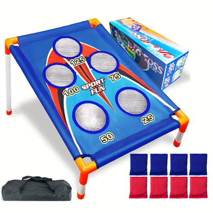 Bean Bag Toss Game Set – 5-Hole Scoring Board, 8 Bean Bags & Carry Bag | Outdoor Indoor Fun for Kids & Adults | Camping Parties Beach