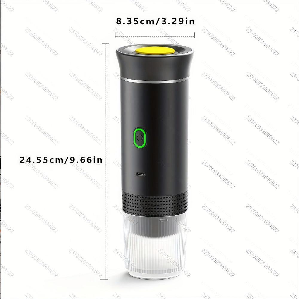 Portable Capsule Coffee Machine USB Rechargeable One-Touch Brewing Compact Espresso Maker for Bath Time, Home Spa and Personal Care