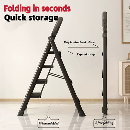 Portable Folding Step Ladder 3/4/5-Step, Weight, Plastic Step Stool Ladder, Foldable Ladder for Household