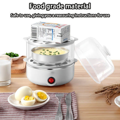 Egg Steamer Stainless Steel Mini Breakfast Machine Single Double Layer Multi-Functional Egg for Entryways, Bedrooms and Living Spaces