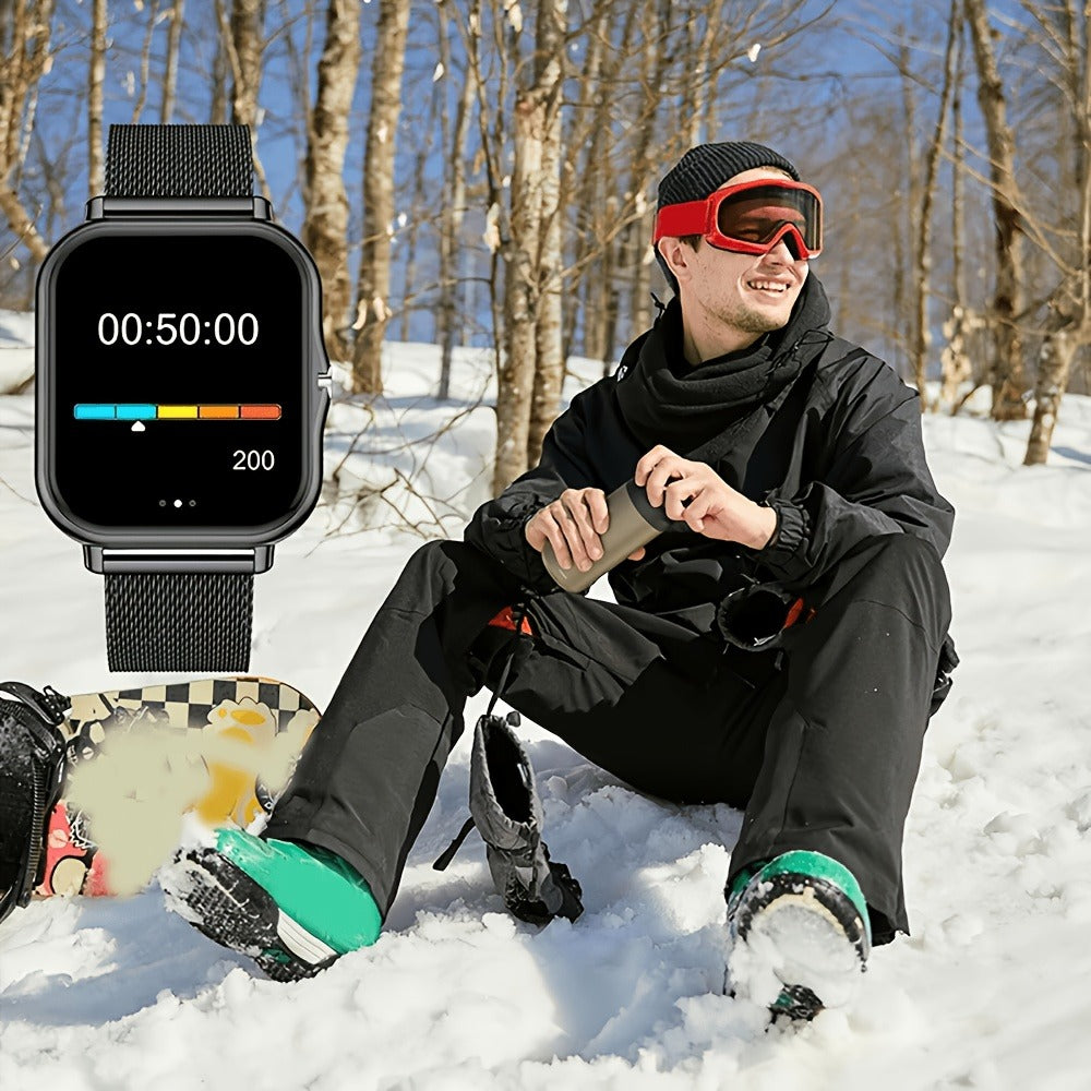 Smartwatch with Calling, Heart Rate and Sleep Displays, Sport Modes and Magnetic Charging for Daily Wear