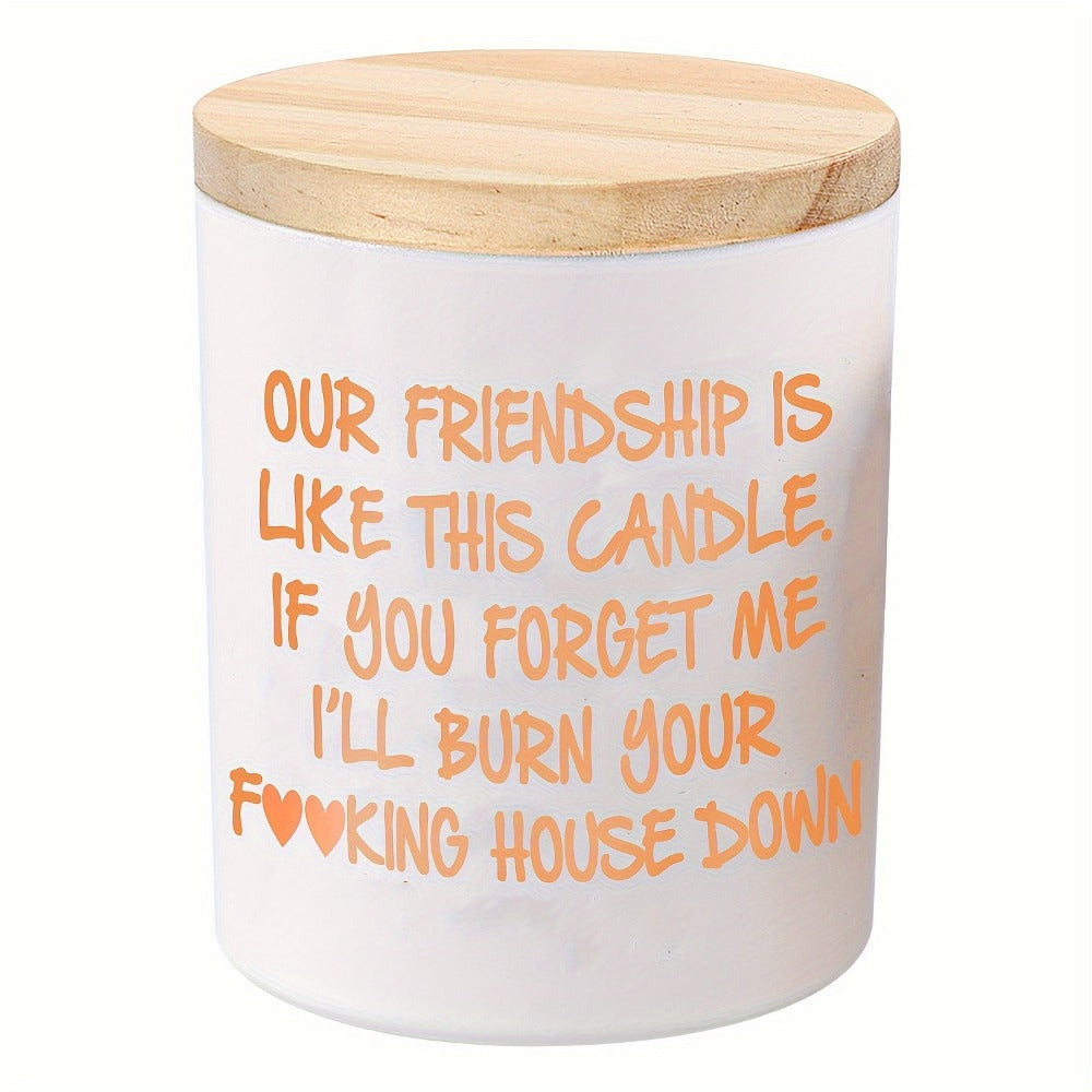Lavender Scented Soy Candle Best Friend Gift for Women, Engraved Glass Friendship Candle for Entryways, Bedrooms and Living Spaces