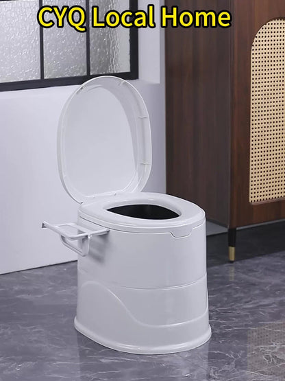 Portable Toilet with Lid Odor Control Tissue Holder Lightweight Camping Toilet for RV Camper Outdoor Travel Hiking Emergency Use No