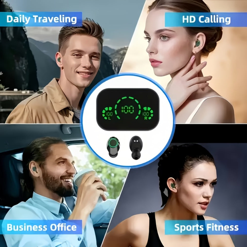 Wireless Earbuds YD03 with Digital Battery Display, IPX4, Touch Control and Type-C Charging