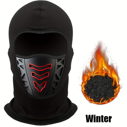 Motorcycle Full Face Mask Winter Thermal – Windproof Anti-Dust Neck Cover, Breathable Air Vents, Cold Weather Balaclava for Men, Snug Fit