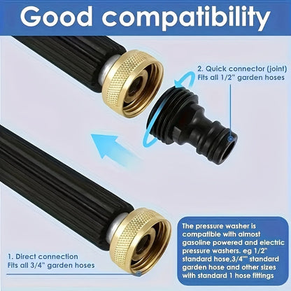 Pressure Washer Wand, Garden Hose Car Patio Yard Cleaning Nozzles for Garden, Lawn and Yard Watering