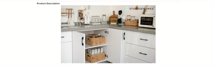Storage Baskets, Seagrass and Water Hyacinth with Built-In Handles in Six Style Options with Material, Size and Pack Options for Shelf