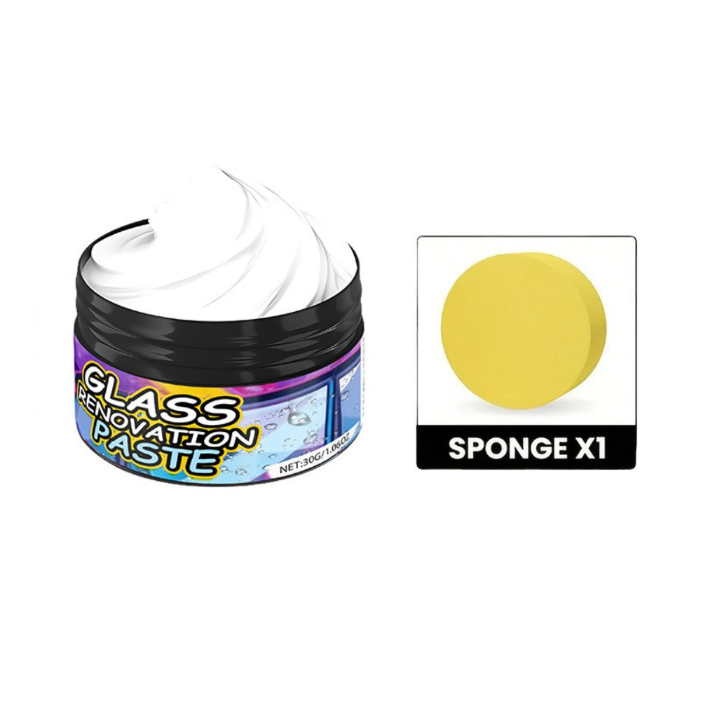Car Glass Polishing Compound 30g – Windshield & Rearview Mirror Scratch Remover, Brightening Polish with Protective Coating for Auto Glass
