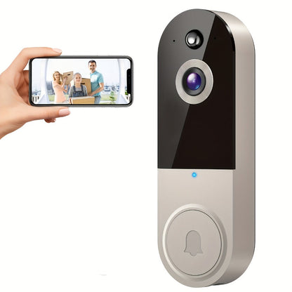 Video Doorbell 2K Wireless Camera with Night Vision, Two-Way Audio, Rechargeable Power and Local Storage Support