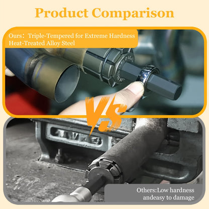 Exhaust Pipe Expander Set 3-Piece – Heavy-Duty Forged Carbon Steel Muffler & Exhaust System Repair Tool Non-Slip Grip for Car, Truck