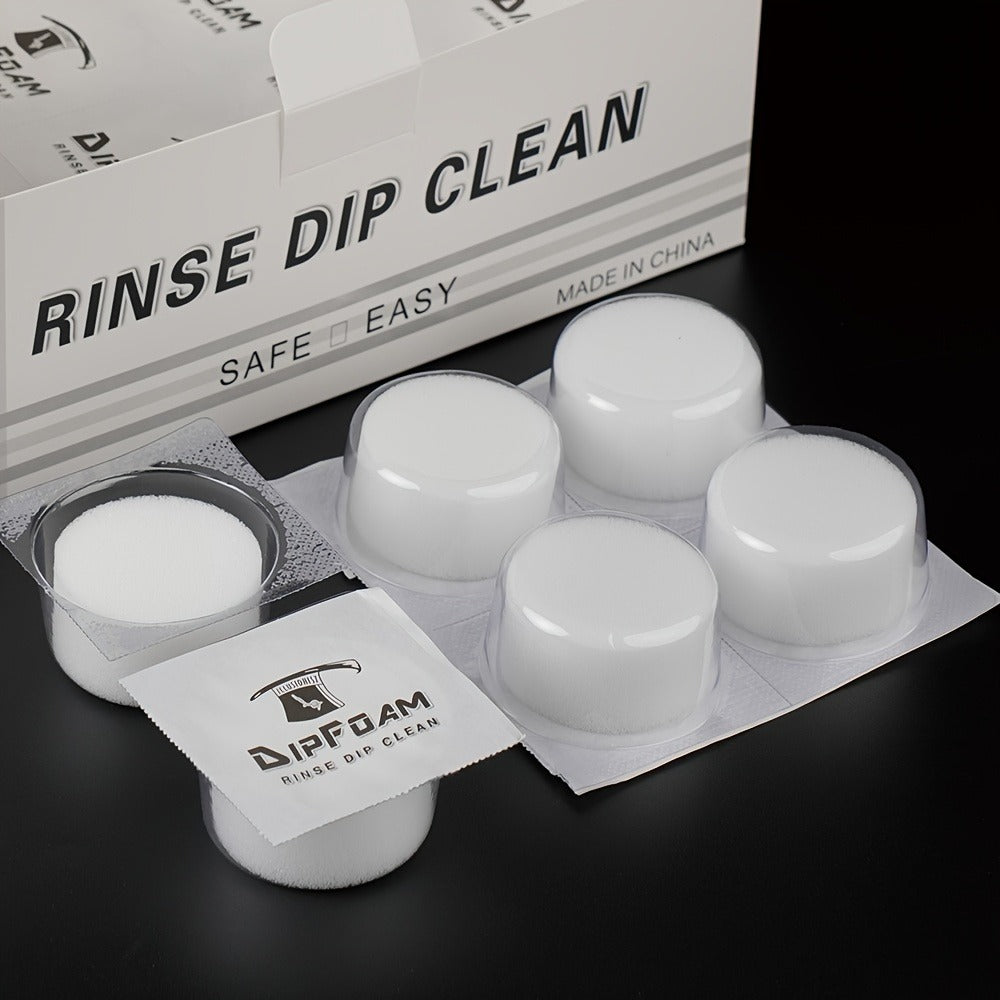 Tattoo Needle Dip Clean Cups 24pcs Foam Liner, Odorless Non-Electric Safe Cleaning for Cartridge & Traditional Needles