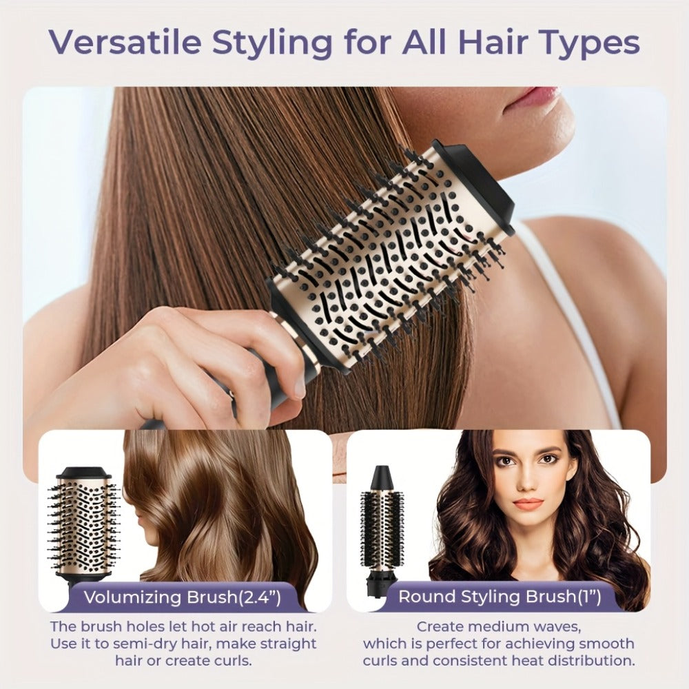 OUDIM 6-in-1 Hot Air Brush Hair Styling Tool with 110, 000 RPM Motor, Foldable Handle and Storage Bag