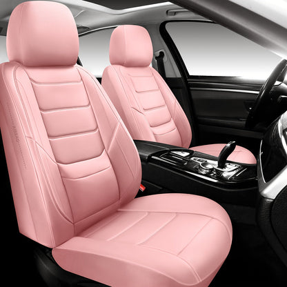 Car Seat Covers PU Leather Full-Coverage Set with Two-Front or Five-Seat Configuration Options