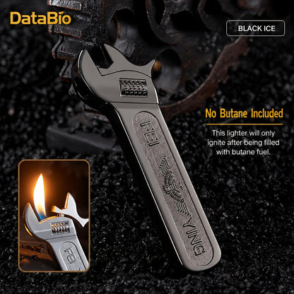 Spanner Shape Novelty Lighter, Refillable Butane Windproof Metal Lighter, Cool Gadget Gift for Men