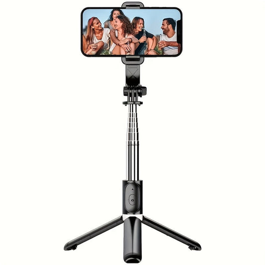 360° Rotating Selfie Stick Tripod 40 Inch Retractable Floor Stand with Wireless Remote & Anti-Shake Base