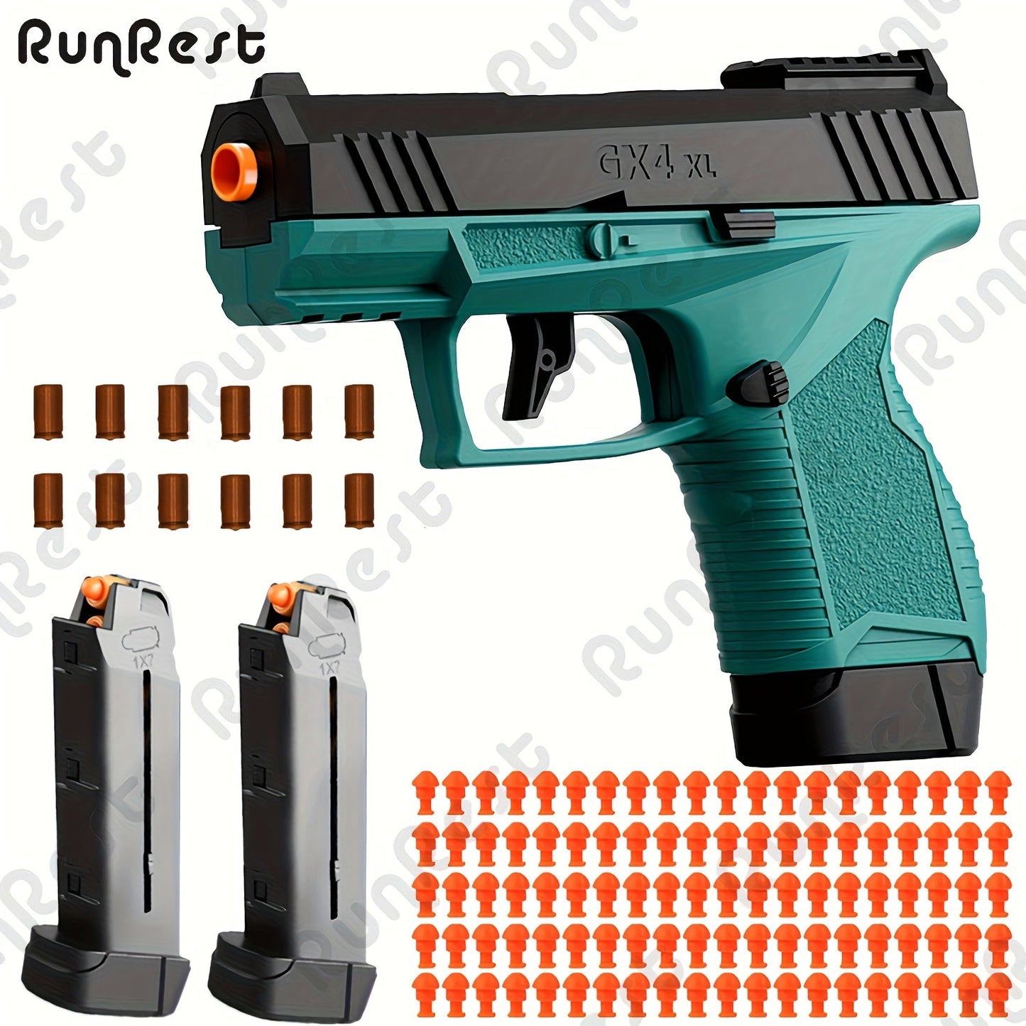 Bullet Toy Gun with Jumping Shell & 2 Magazines with the Listed Color, Size or Set Options for Everyday Use