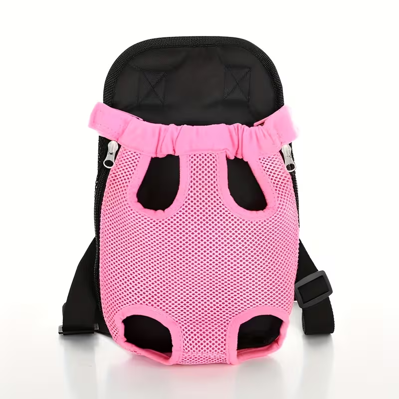 Dog Front Chest Carrier Backpack | Pet Carrying Bag for Small Dogs & Cats, Hands-Free Travel Hiking Cycling Outdoor Bag with Adjustable