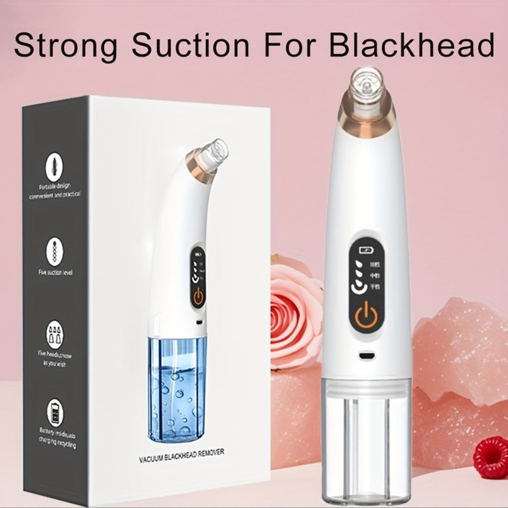 Blackhead Remover Vacuum Pore Cleanser Kit USB Rechargeable 3-Intensity Suction with Multiple for Bath Time, Home Spa and Personal Care