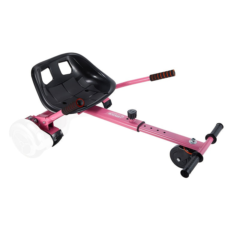 Hoverboard Go Kart Seat Attachment Kit for Kids 6.5"-10" Self Balancing Scooter Conversion Accessories with Off-Road Tires