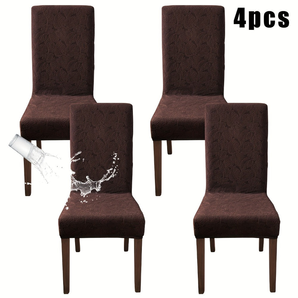 Stretch Dining Chair Covers Set of 4/6 – Plant Print Slipcovers for Dining Room Kitchen Chairs, Elastic Parsons Chair Protector, Home Decor