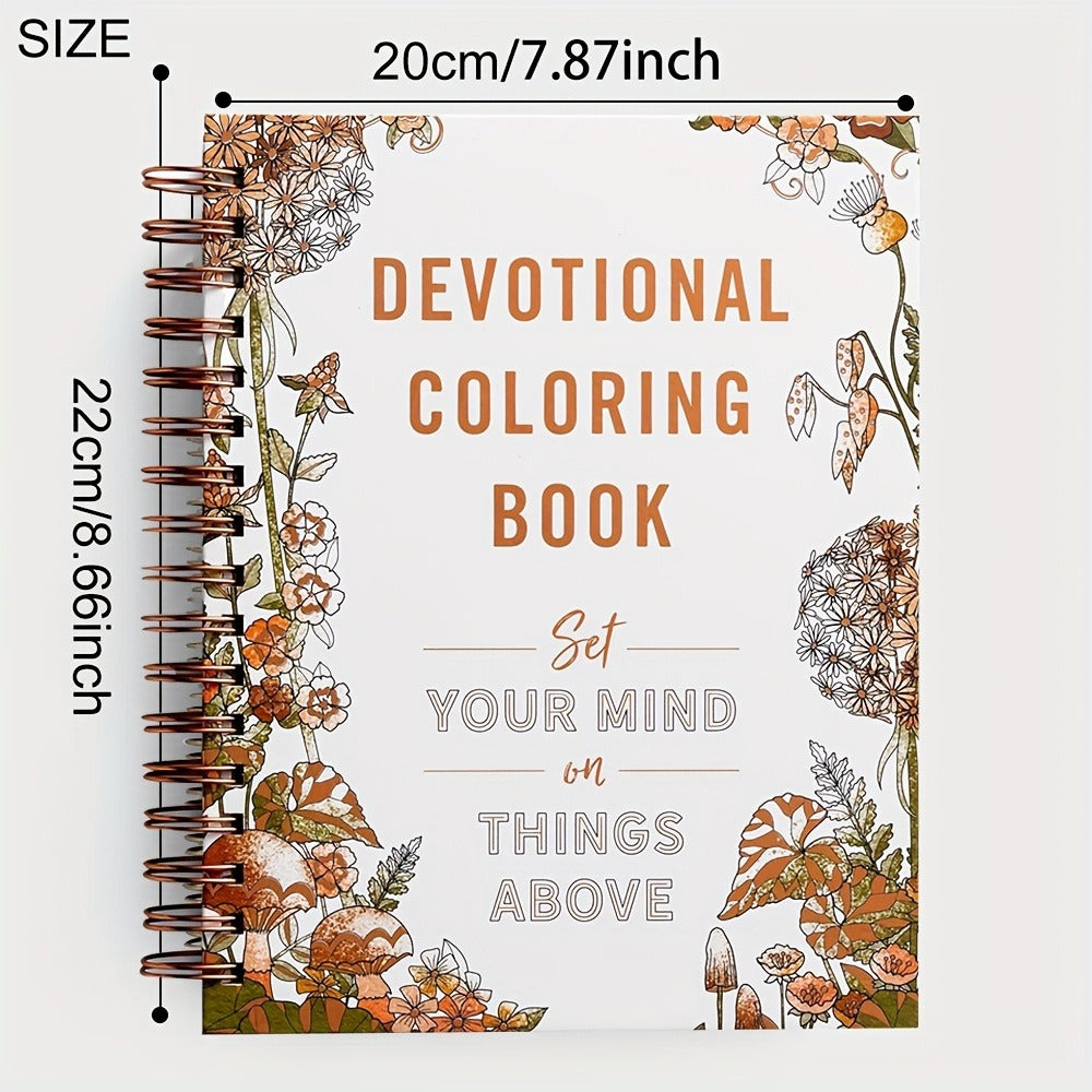 Christian Coloring Book for Adults, Devotional Faith-Based Mindfulness Art with Scripture, Guided Meditation & Stress Pages for Women