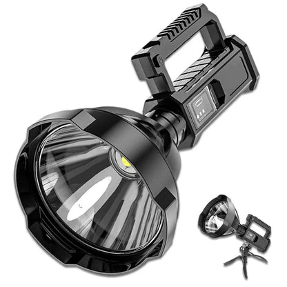 XHP90 High Power LED Flashlight USB Rechargeable Powerful Spotlight Searchlight, 4 Modes for Camping, Travel and Outdoor Use