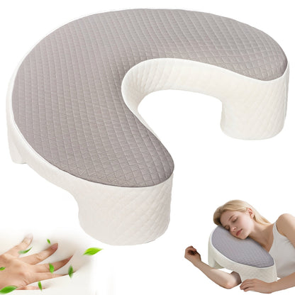 Cervical Pillow C-Shaped Neck Support Side Back Sleepers for Entryways, Bedrooms and Living Spaces