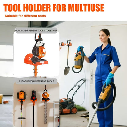 Weed Eater Hanger Wall Mount Trimmer Rack, 8" Garage Storage Hooks for Grass Trimmer, Hedge Trimmer