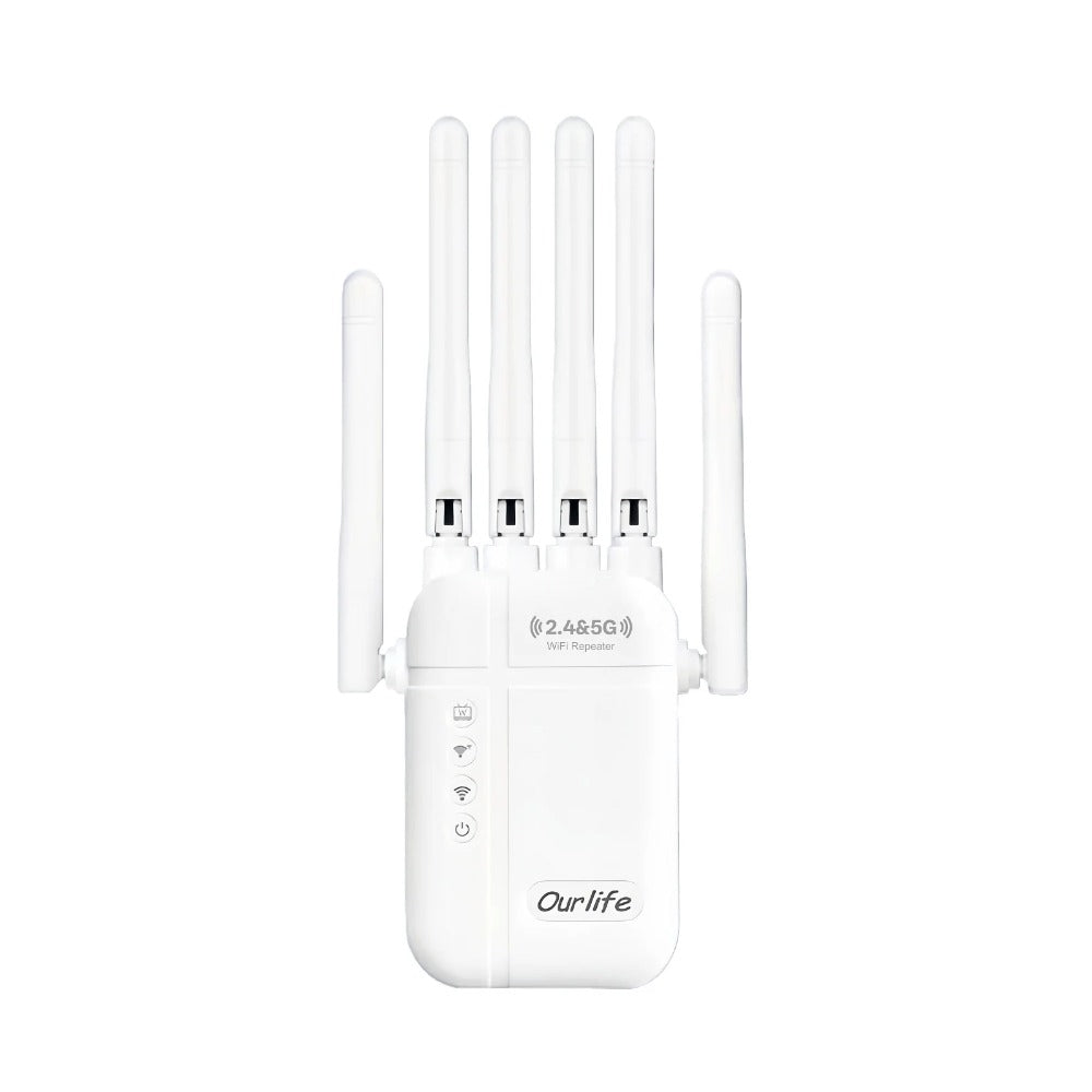 WiFi Extender 2026 Upgraded 6-Antenna Supports 105 Devices - Ultra High-Speed Internet, 4 Modes Repeater AP Router WISP