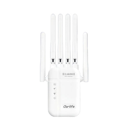 WiFi Extender 2026 Upgraded 6-Antenna Supports 105 Devices - Ultra High-Speed Internet, 4 Modes Repeater AP Router WISP