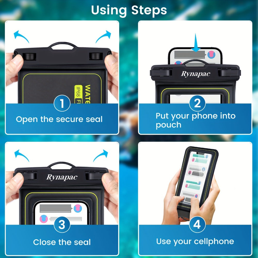 Buoyant Phone Dry Bag 2 Pack for iPhone 16 15 14 13 12 11 Pro Max Samsung Galaxy for Camping, Travel and Outdoor Use