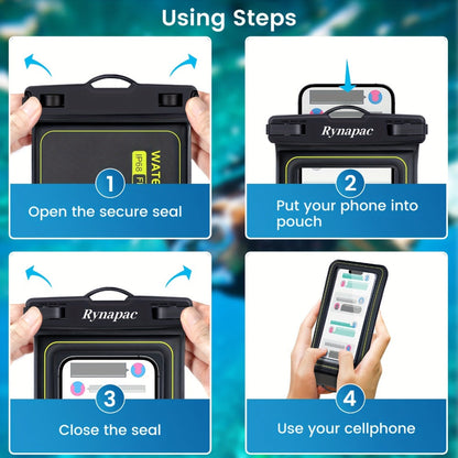 Buoyant Phone Dry Bag 2 Pack for iPhone 16 15 14 13 12 11 Pro Max Samsung Galaxy for Camping, Travel and Outdoor Use