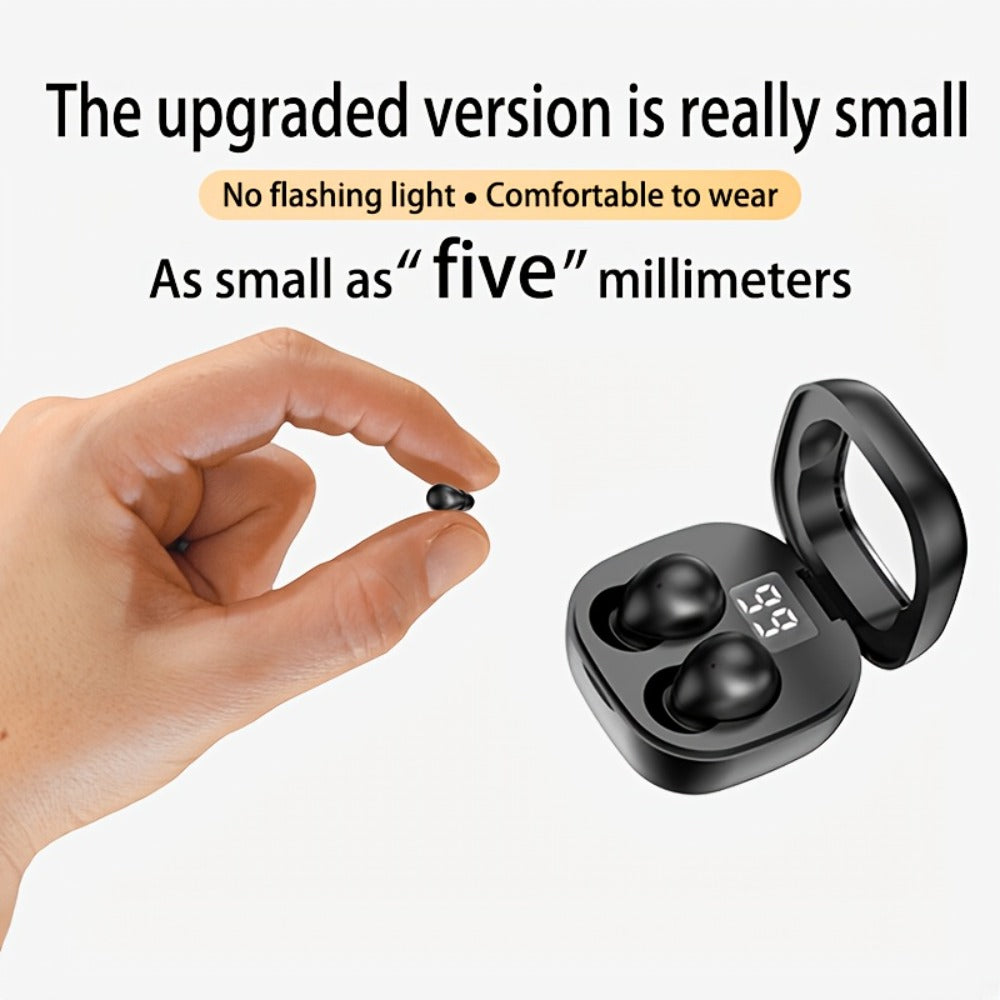Wireless Earbuds Mini In-Ear Set with Compact Charging Case and Black, Khaki or White Color Choices