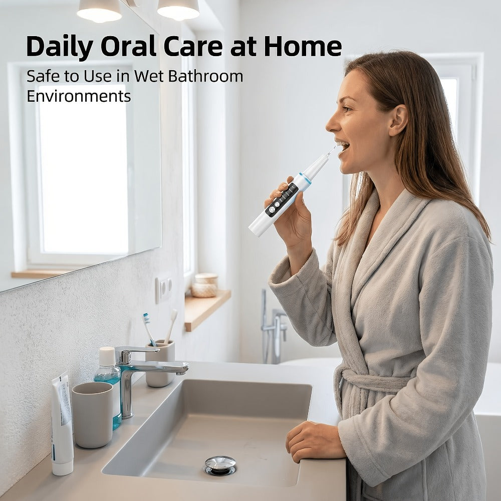 Electric Toothbrush Kit with LED Light & 5-Mode Adjustment, 3 Brush Head Accessories, Deep Cleaning Oral Care Set for Home Use