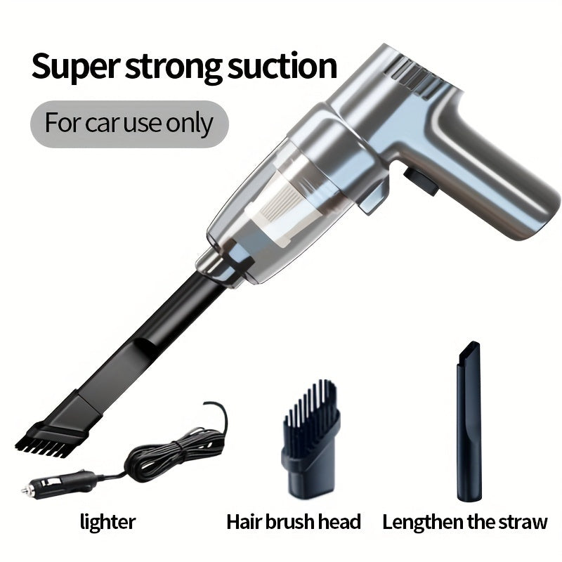Corded Handheld Car Vacuum Cleaner with 3KPa Source Rating, 3m Power Cord, Brush and Crevice Nozzles in Five Colors