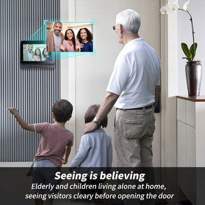 1920P Video Doorbell Camera with 4.3" Monitor & Dual Power - No WiFi No App, Battery & USB, Two-Way Audio