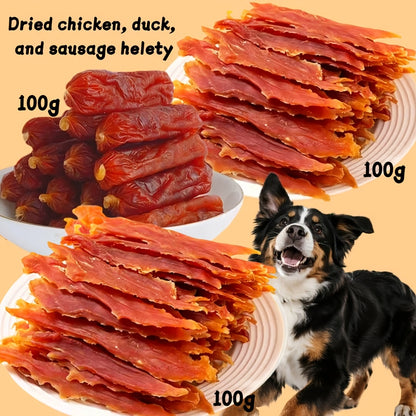 Natural Dog Treats Set Duck Chicken Milk Stick Sweet Potato Grain Free High Protein Low Fat Dental Health Gift Box Combinations for Dogs
