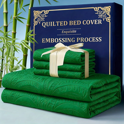 Quilt Coverlet Set 2-3 Piece Lightweight Microfiber Bedspread Coin Pattern Soft Skin-Friendly Anti-Allergy Machine Washable Twin Full Queen