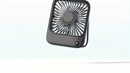 USB Desk Fan Battery Operated, 2000mAh & 5000mAh Rechargeable Mini Personal Fan, 4-Speed Adjustable