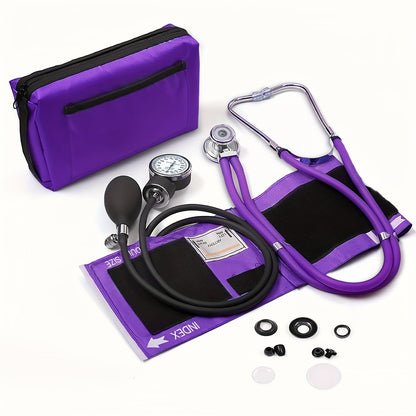 Blood Pressure Monitor Manual Aneroid Set, Upper-Arm Nylon Cuff with Dial Gauge, Stethoscope and Case